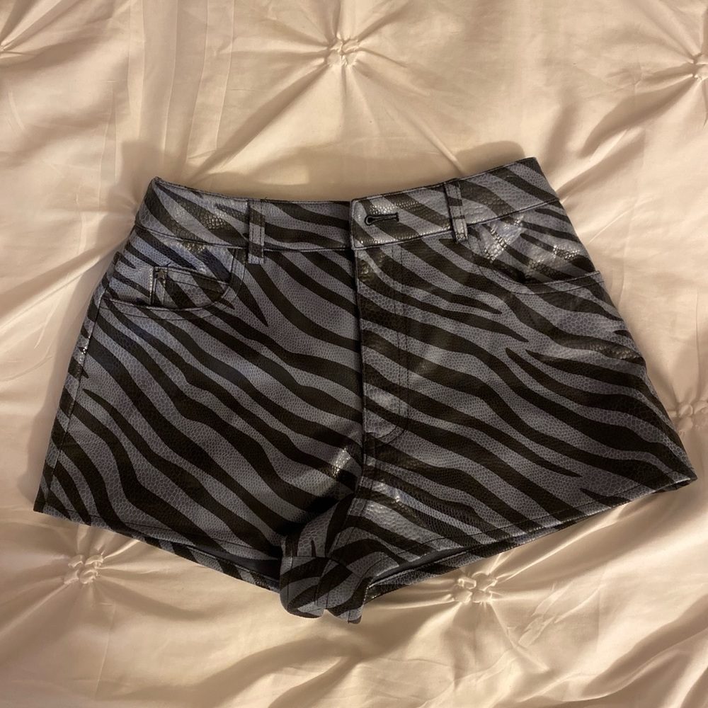Nasty Gal High Waist Black and Gray Shorts